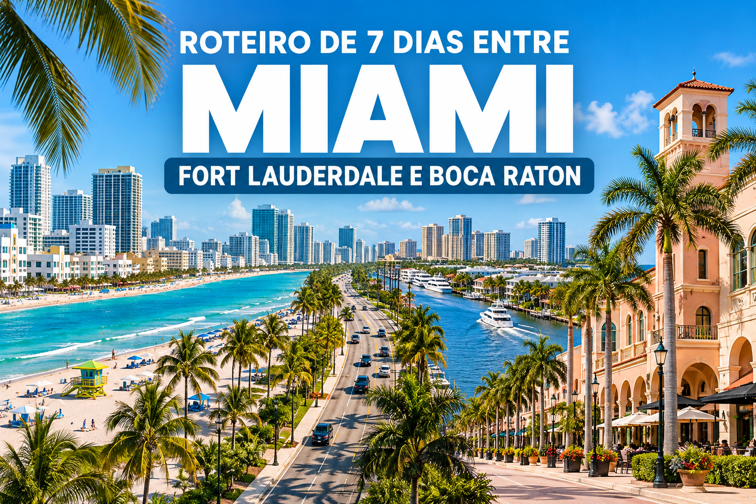 Roteiro de 7 Dias entre Miami, Fort Lauderdale e Boca Raton