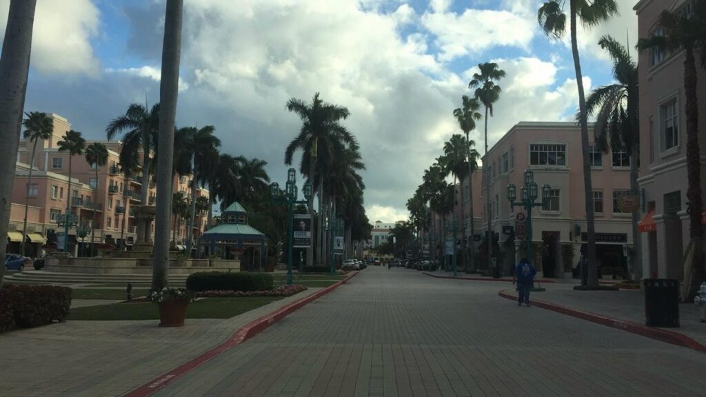 Mizner Park em Boca Raton na Flórida