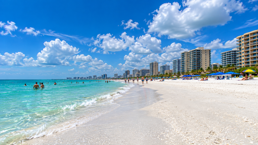 Praia de Marco Island na Costa Oeste da Flórida