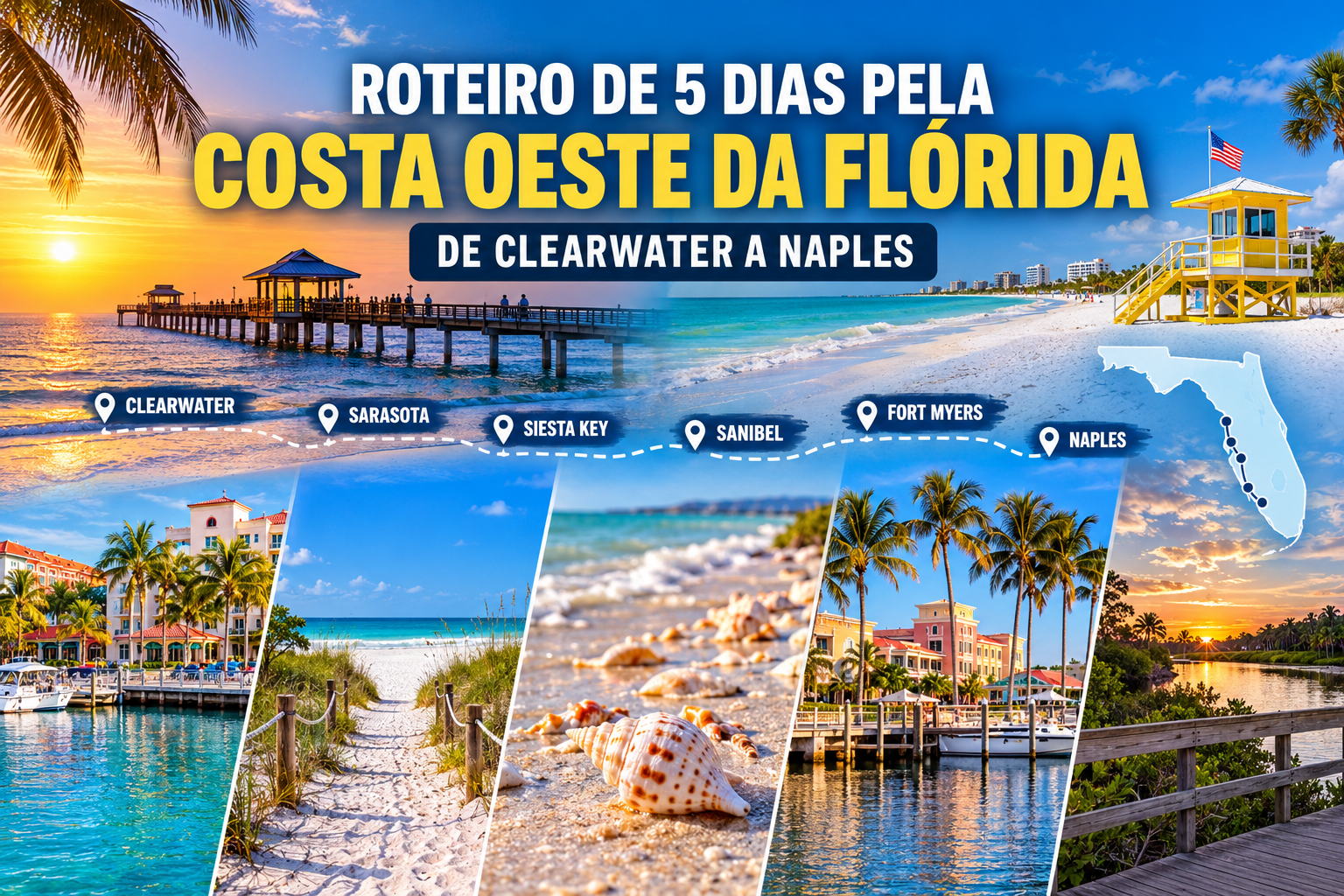 Roteiro de 5 Dias pela Costa Oeste da Flórida: de Clearwater a Naples
