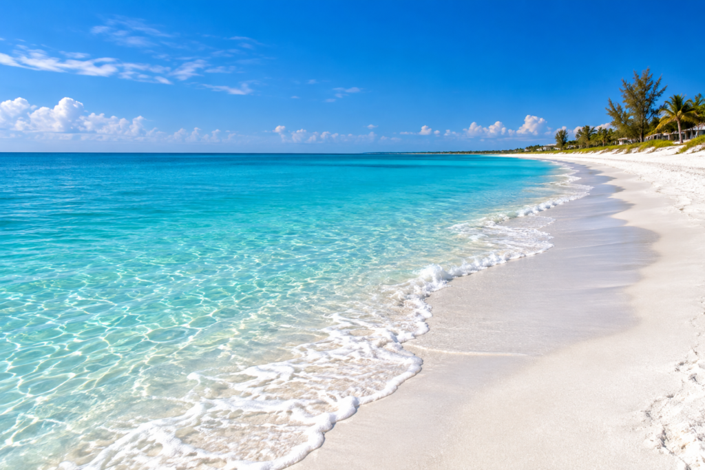 Praia da Costa Oeste da Flórida com água azul-turquesa e areia branca