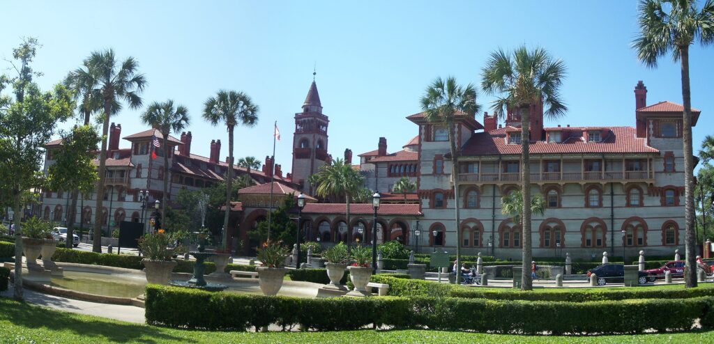 Flagler College em St. Augustine na Flórida com sua arquitetura histórica